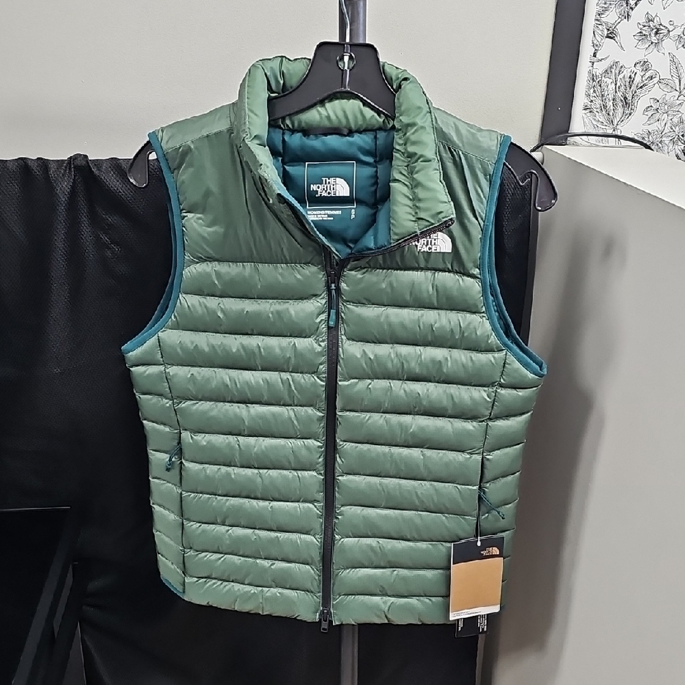 The North Face Olive Green Puffer Vest
